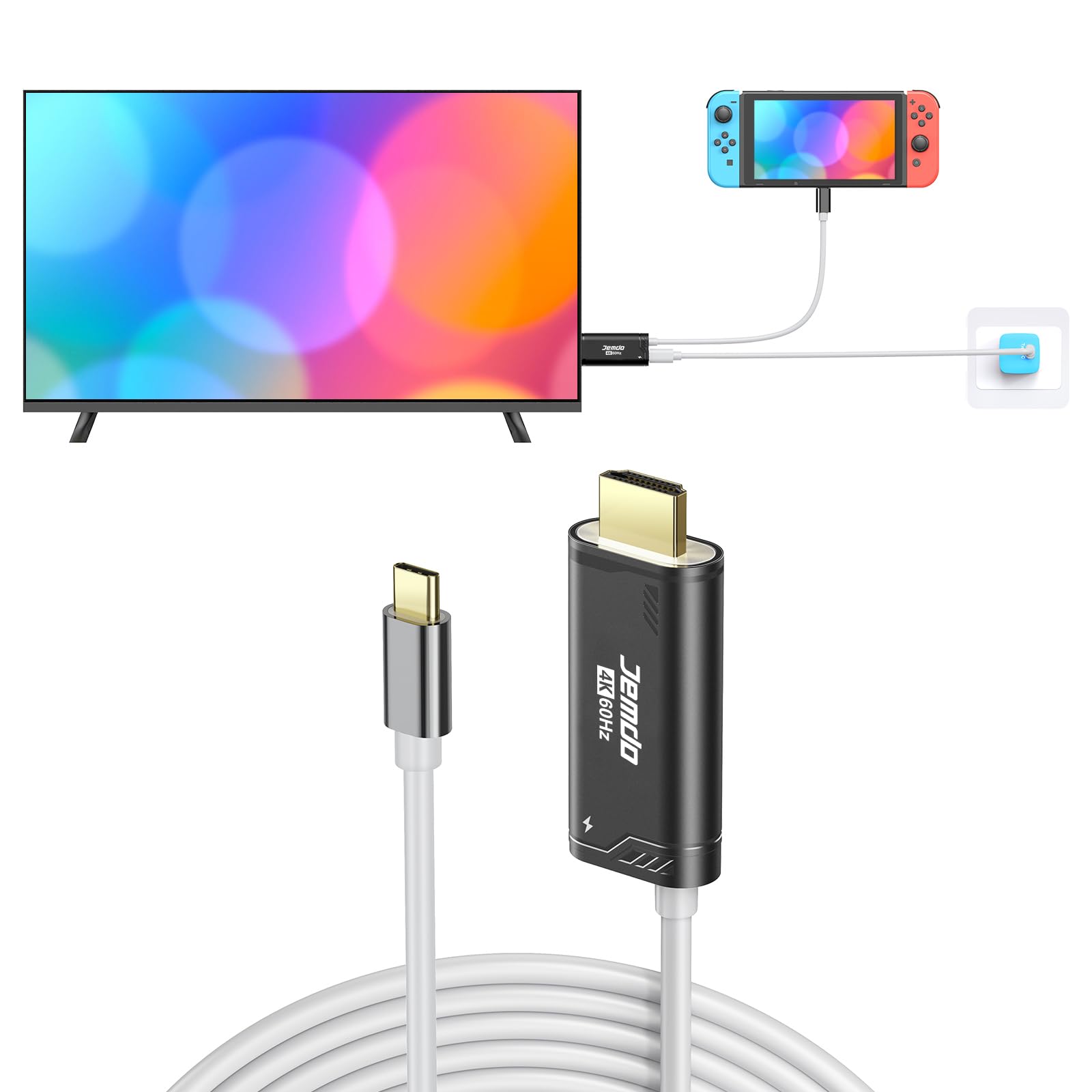 Amazon.com: JINGDU USB C to HDMI Cable Compatible with Nintendo